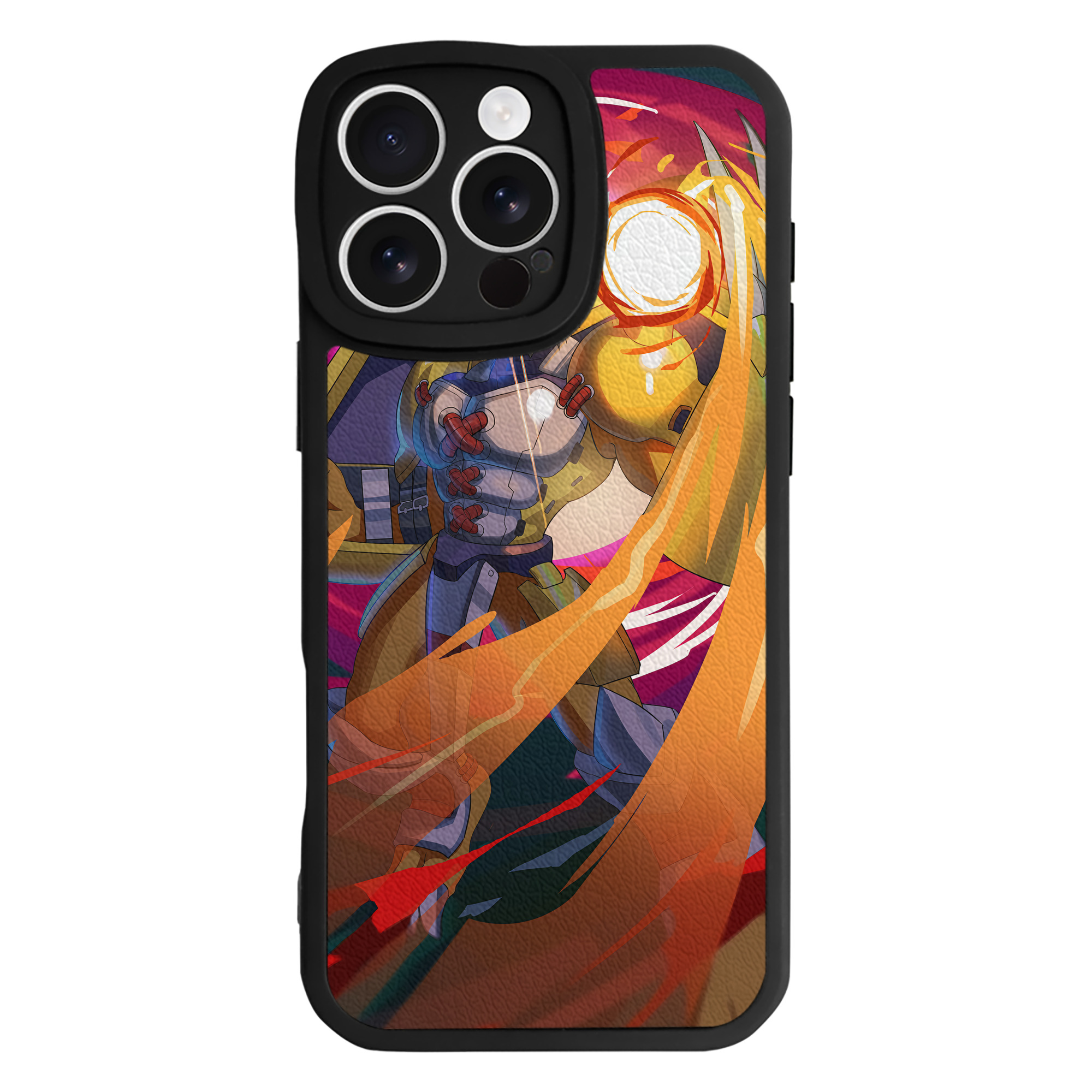（画像用） Digimon デジタルモンスター/デジモン 【iPhone 16シリーズ対応】シリコンスマホケース（レザー調） 材質：シリコン